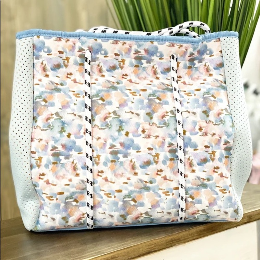 🔥HP!🔥 Watercolor Floral Multifunctional Neoprene Tote Bag